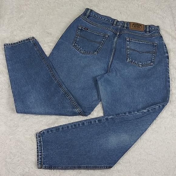 Route 66 Vintage High Rise Five Pocket Button Zipper Tapered Leg Blue Jeans - Picture 15 of 15